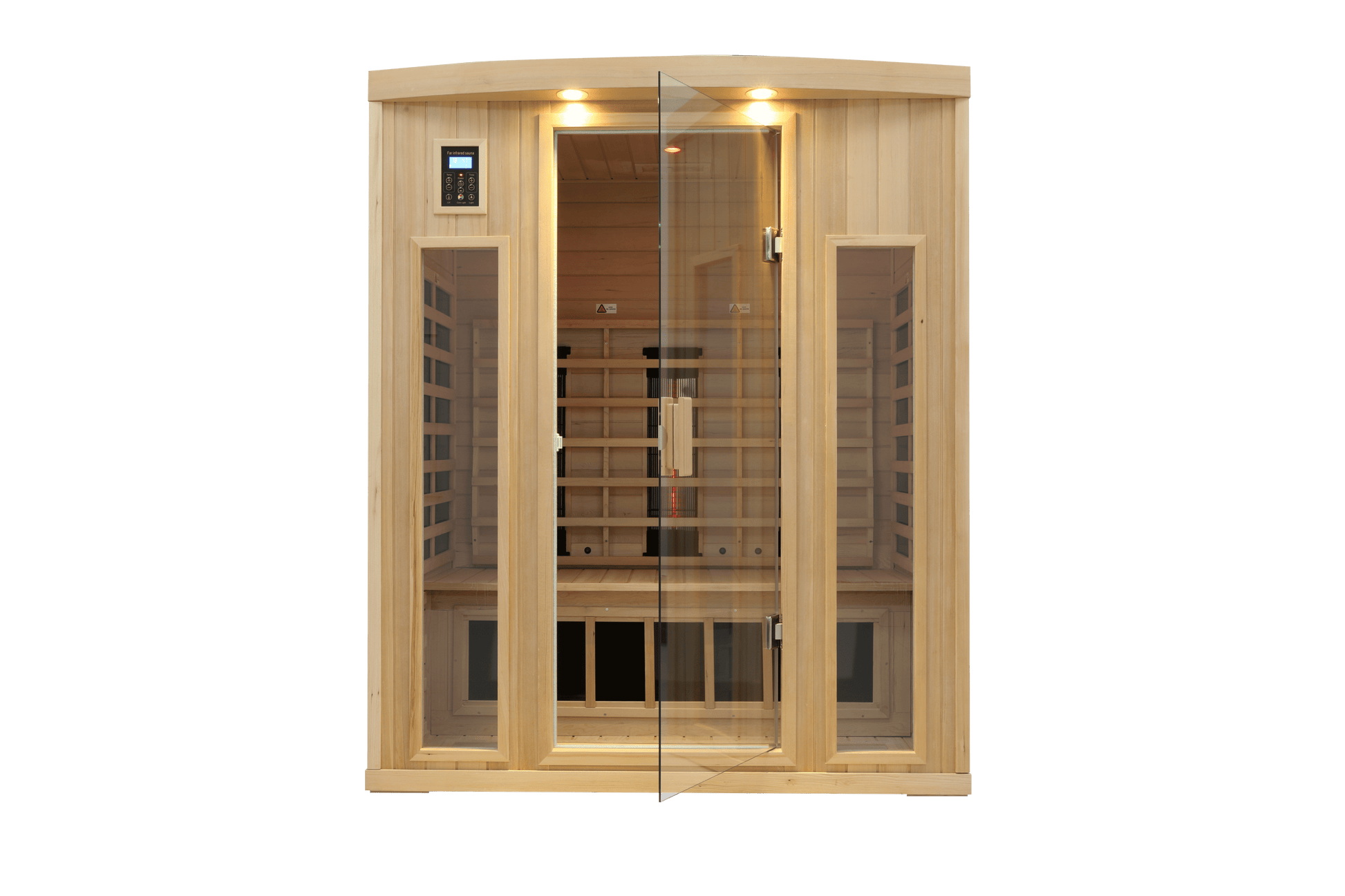3-Person Hemlock Sauna Room with Digital Controls and Fast Heat-Up Performance