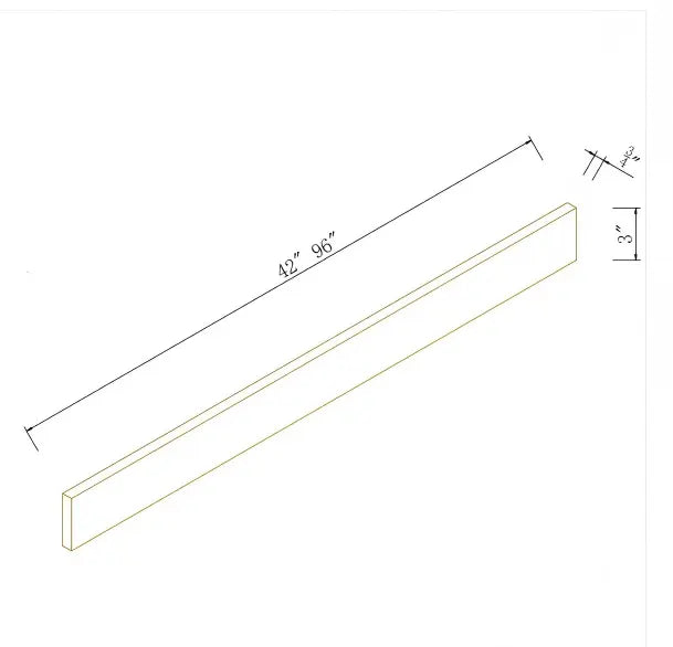 3"/6"W x 42"/96"H x 3/4"D 4-Size Inset Wall Filler - Truffle Brown
