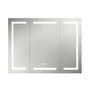 47"x36" 3 Doors Bathroom Medicine Cabinet with Anti Fog LED Mirrors
