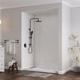 48"/60" x 30"/32"/36" White SMC Rectangular Shower Base with Non-Slip Texture, Left/Right Drain