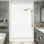 60"x32"x96" Matte/Glossy Surface SMC Shower Wall Panel Kit with Small Subway Tile Pattern