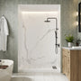 60"x36"x75"/96" Matte White with Marble Texture SMC Shower Wall Panel Kit