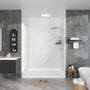 60"x36"x96" SMC Shower Wall Panel Kit in Calacatta/Carrara Finish with Grout-Free Matte Surface