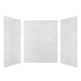 60" x 36" x 75"/96" 2-Size Matte White SMC Small Brick Texture Shower Wall Panels