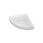 6" x 6" x 1.2" Glossy White SMC Shower Corner Shelf