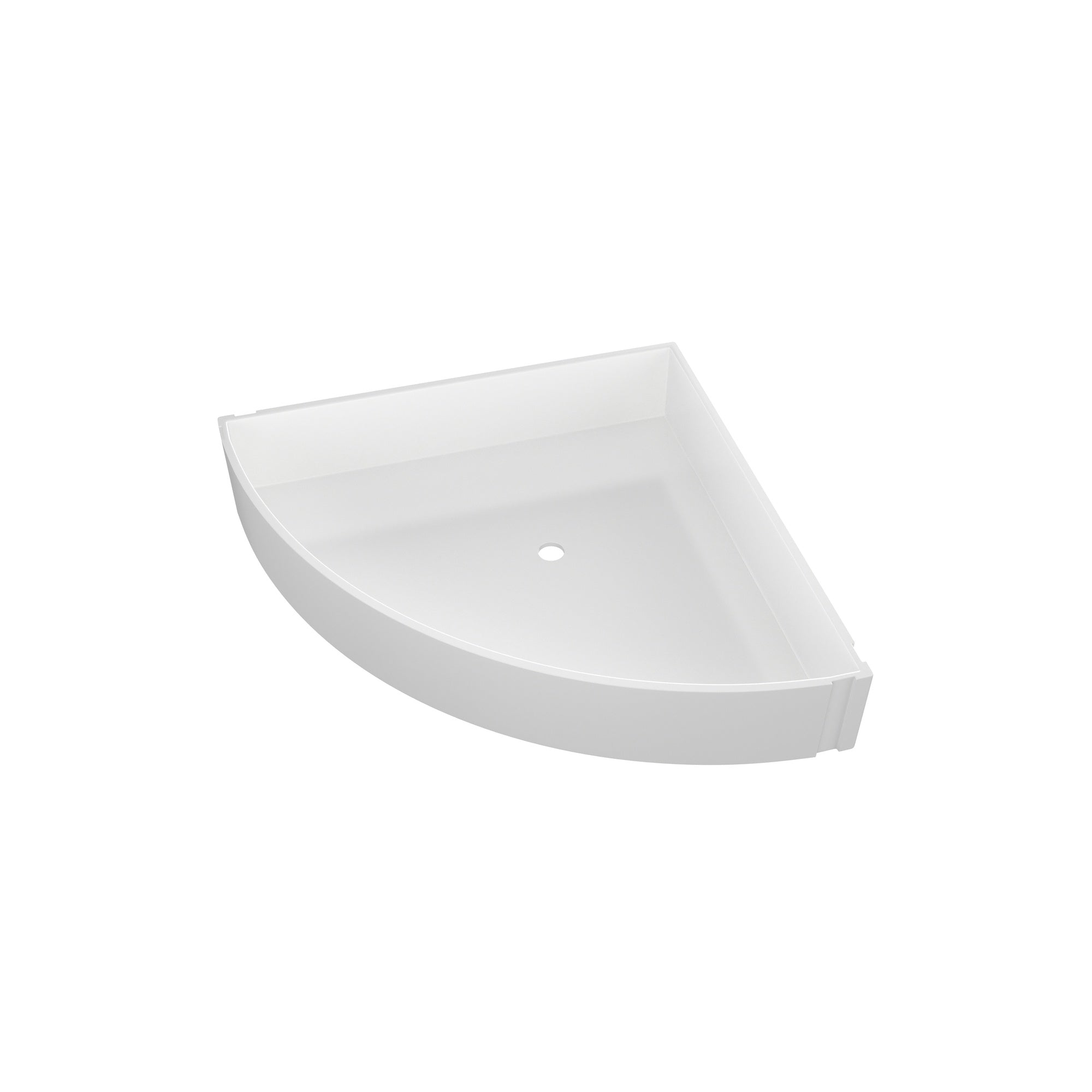 6" x 6" x 1.2" Glossy White SMC Shower Corner Shelf
