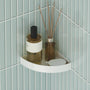 6" x 6" x 1.2" Glossy White SMC Shower Corner Shelf