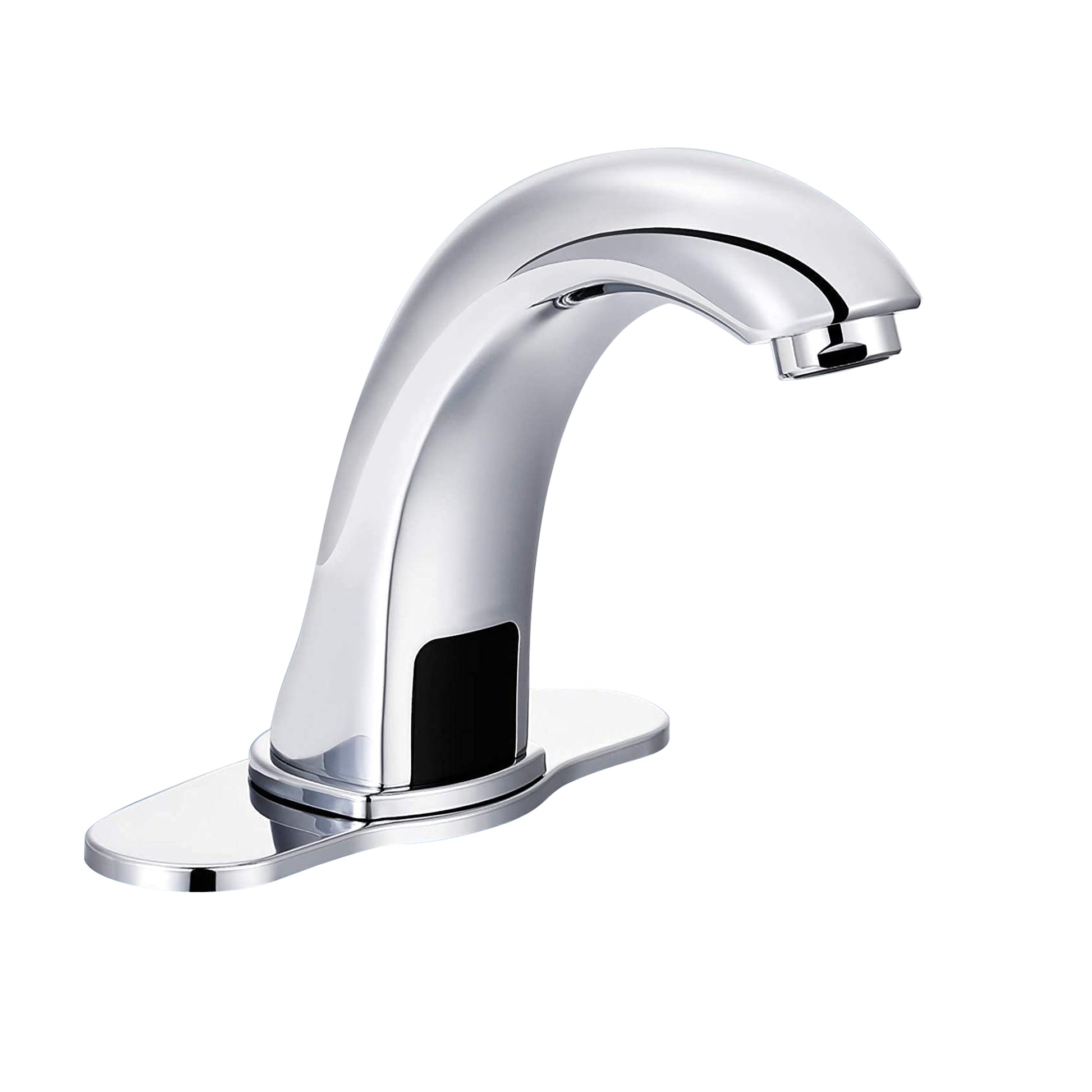 Hands-Free Touchless Bathroom Sink Faucet with Hole Cover Plate