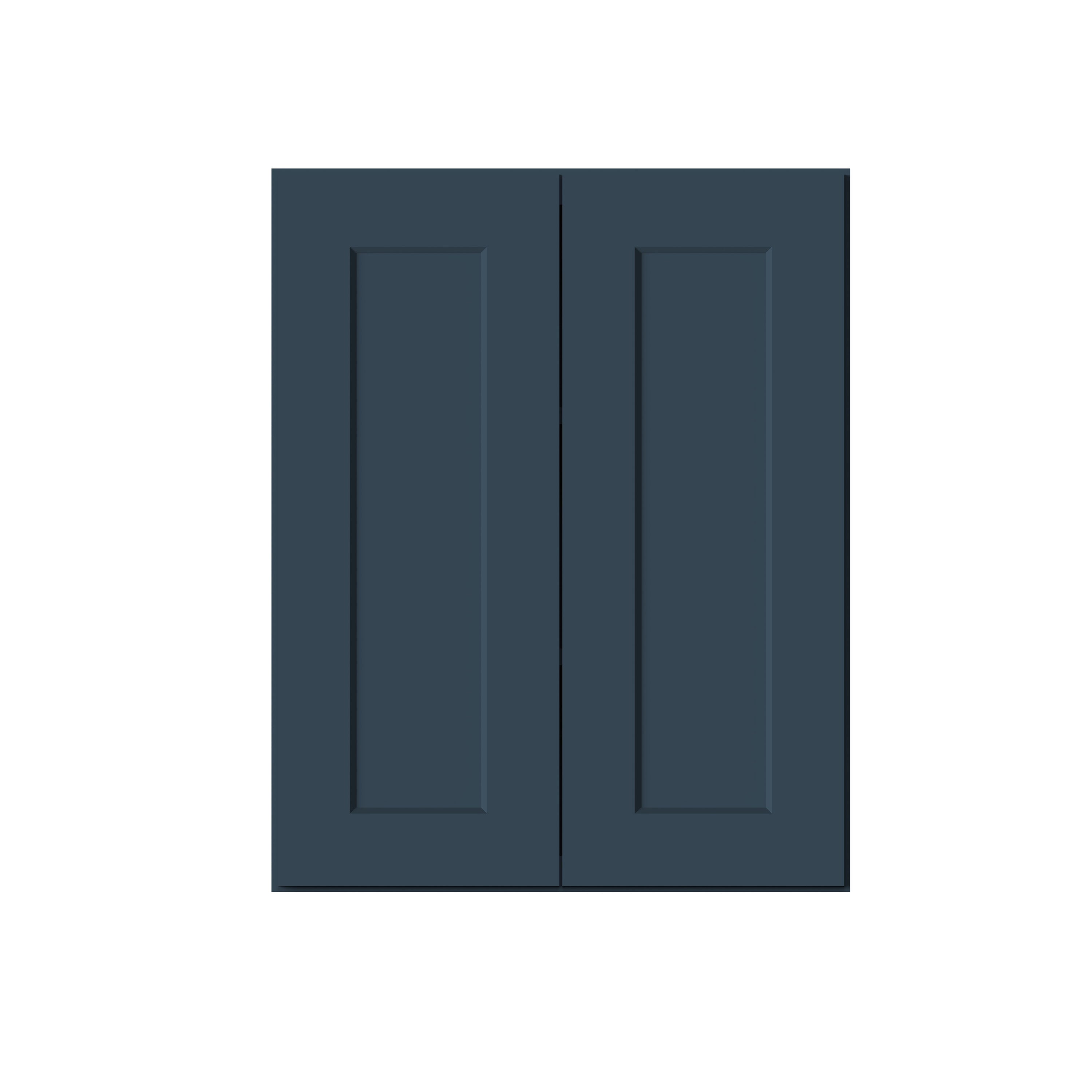 Cyber Grey RTA 24"-36"W x 12"D x 30"-42"H 15-Size Standard Wall Cabinet with 2 Doors and Shelves