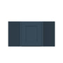 Cyber Grey RTA 24"W x 12"D x 18"/30"/36"/42"H Diagonal Corner Wall Cabinet with Shelves