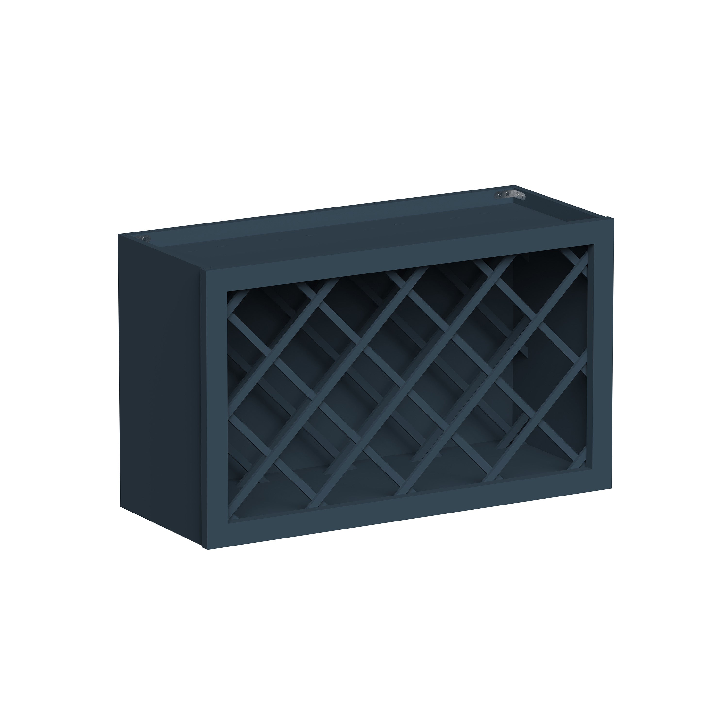 Cyber Grey RTA 30"W x 12"D x 18"H Wine Rack Wall Cabinet