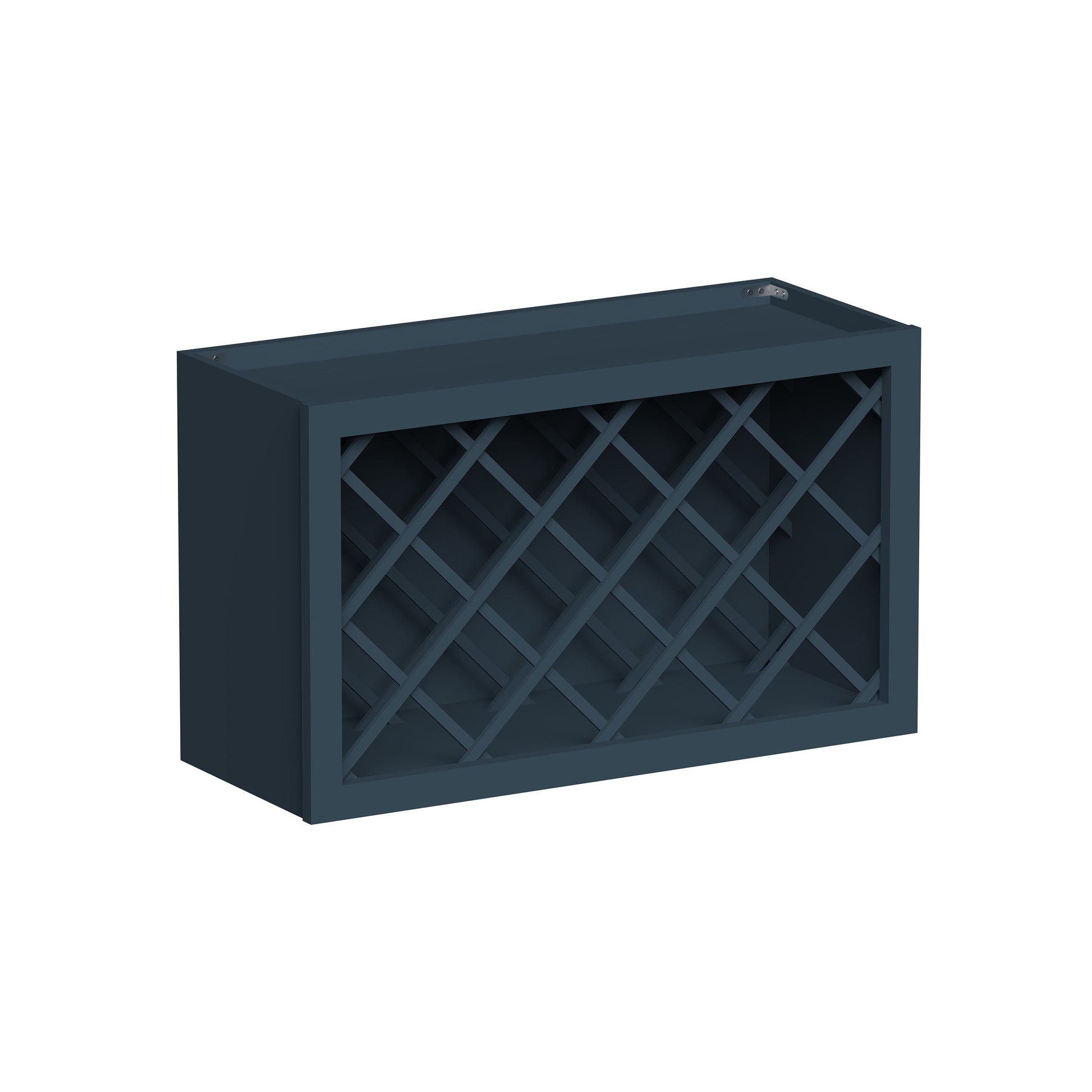 Cyber Grey RTA 30"W x 12"D x 18"H Wine Rack Wall Cabinet
