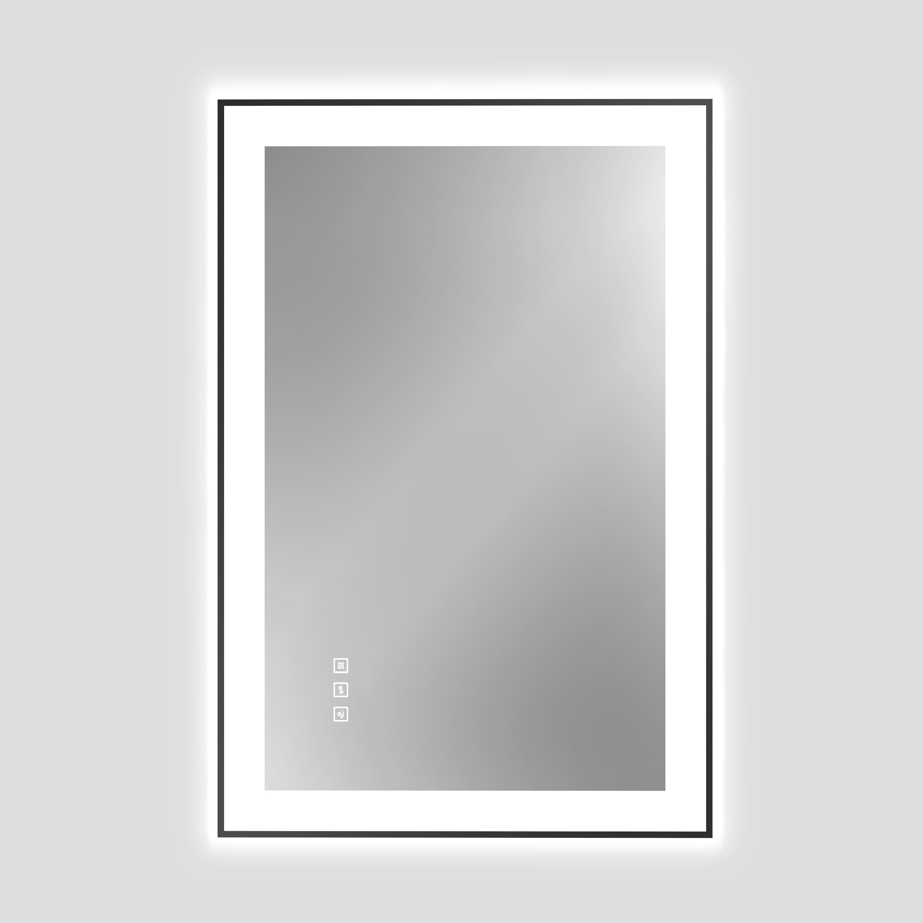 Dual Frame Layers LED Bathroom Mirror with Dual Light Strips