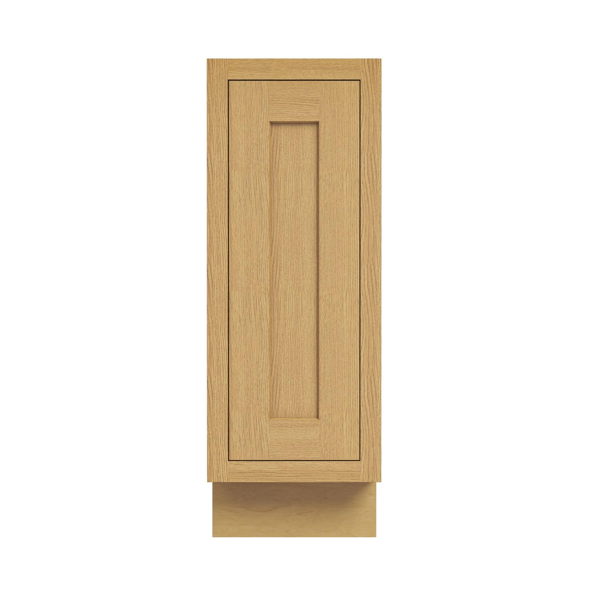 Inset Hazelnut Oak RTA 12-21"W x 34.5"H x 25"D 4-Size Full Height Single Door Base Cabinet