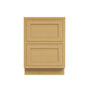 Inset Hazelnut Oak RTA 24-30"W x 34.5"H x 25"D 2-Size Base Cabinet with 2 Drawers
