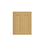 Inset Hazelnut Oak RTA 24-36"W x 30-42"H x 13.5"D 15-Size Double Doors Wall Cabinet