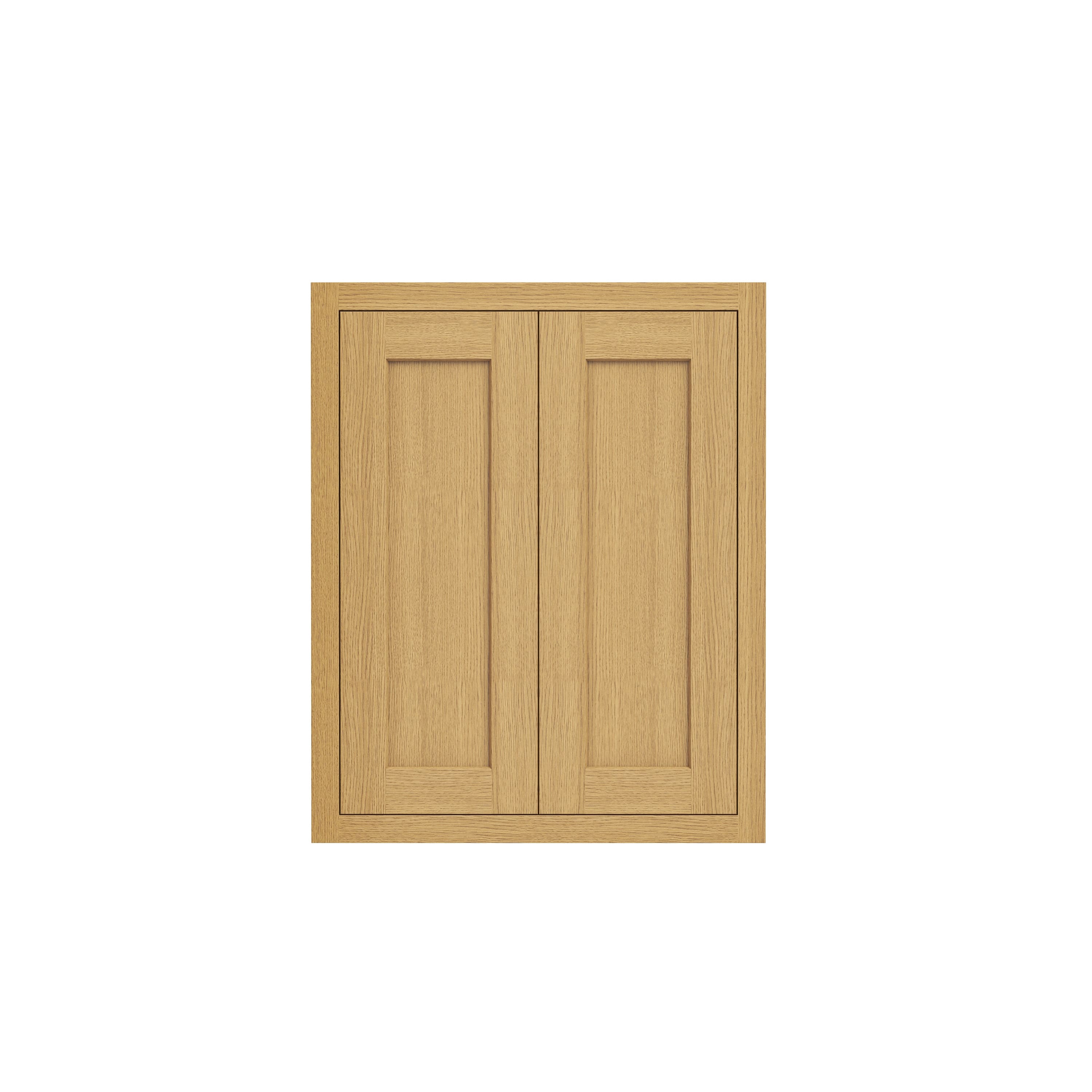 Inset Hazelnut Oak RTA 24-36"W x 30-42"H x 13.5"D 15-Size Double Doors Wall Cabinet