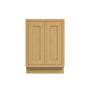Inset Hazelnut Oak RTA 24-36"W x 34.5"H x 25"D 5-Size Full Height Double Doors Base Cabinet