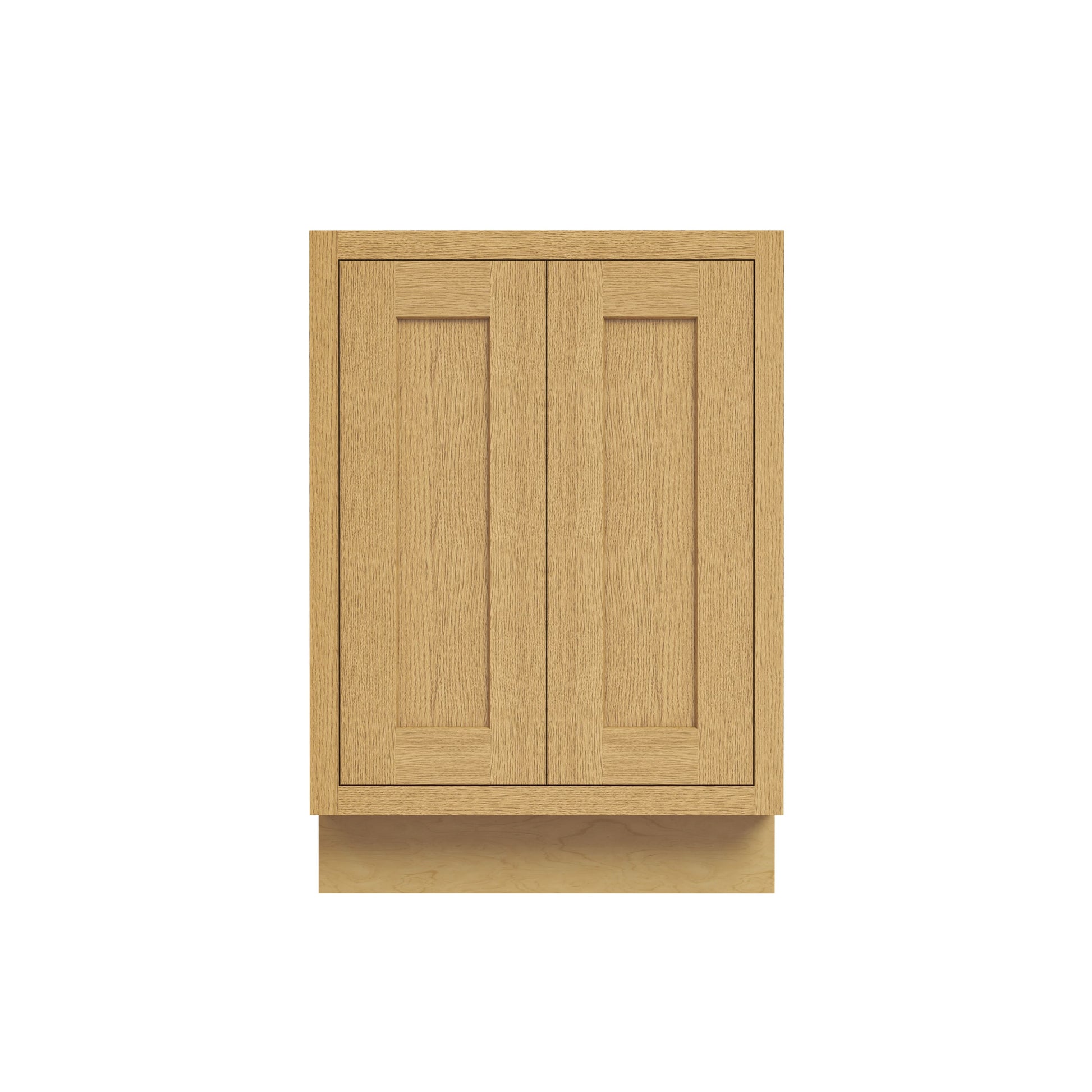 Inset Hazelnut Oak RTA 24-36"W x 34.5"H x 25"D 5-Size Full Height Double Doors Base Cabinet