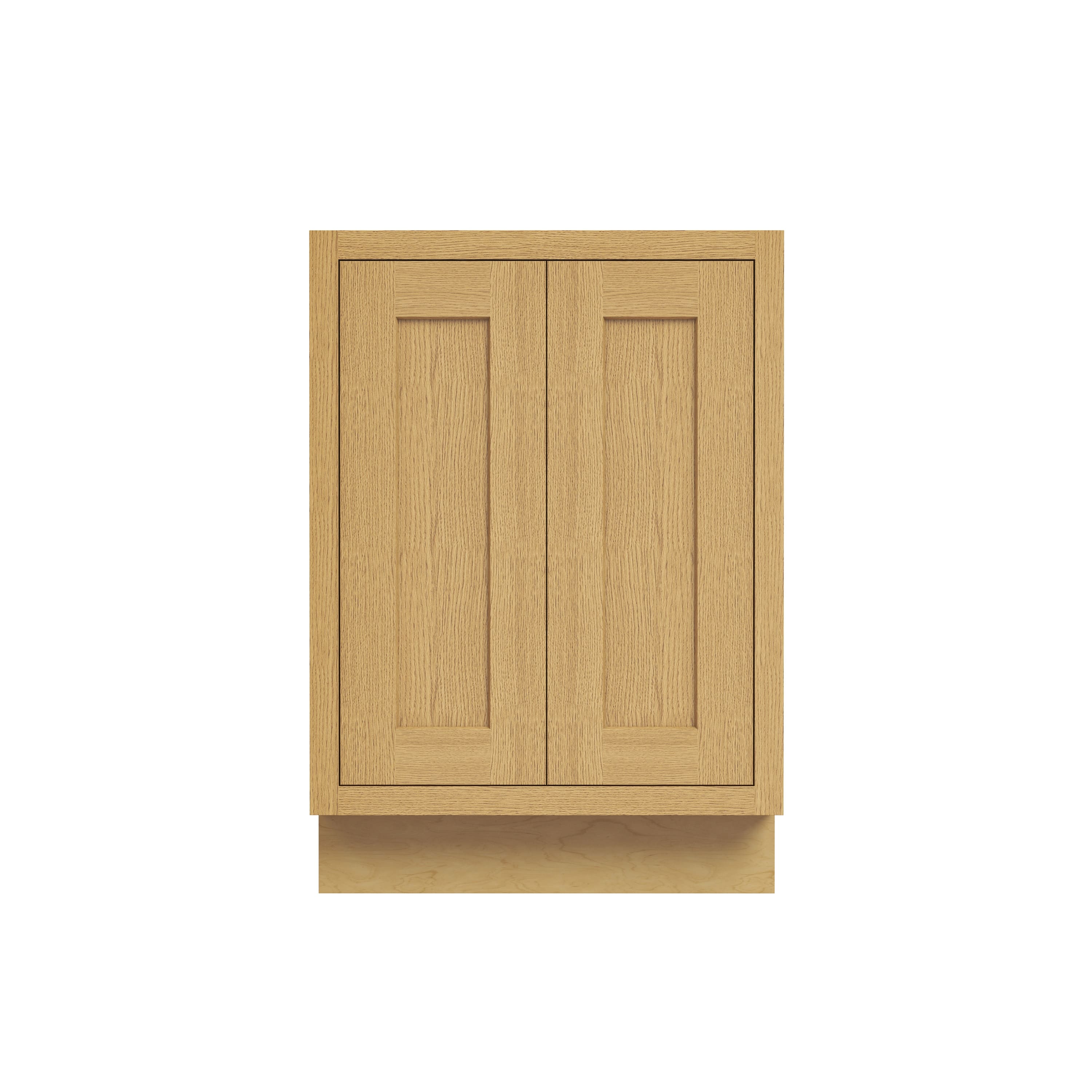 Inset Hazelnut Oak RTA 24-36"W x 34.5"H x 25"D 5-Size Full Height Double Doors Base Cabinet
