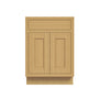 Inset Hazelnut Oak RTA 24-36"W x 34.5"H x 25"D 5-Size Single Drawer Base Cabinet with 2 Doors