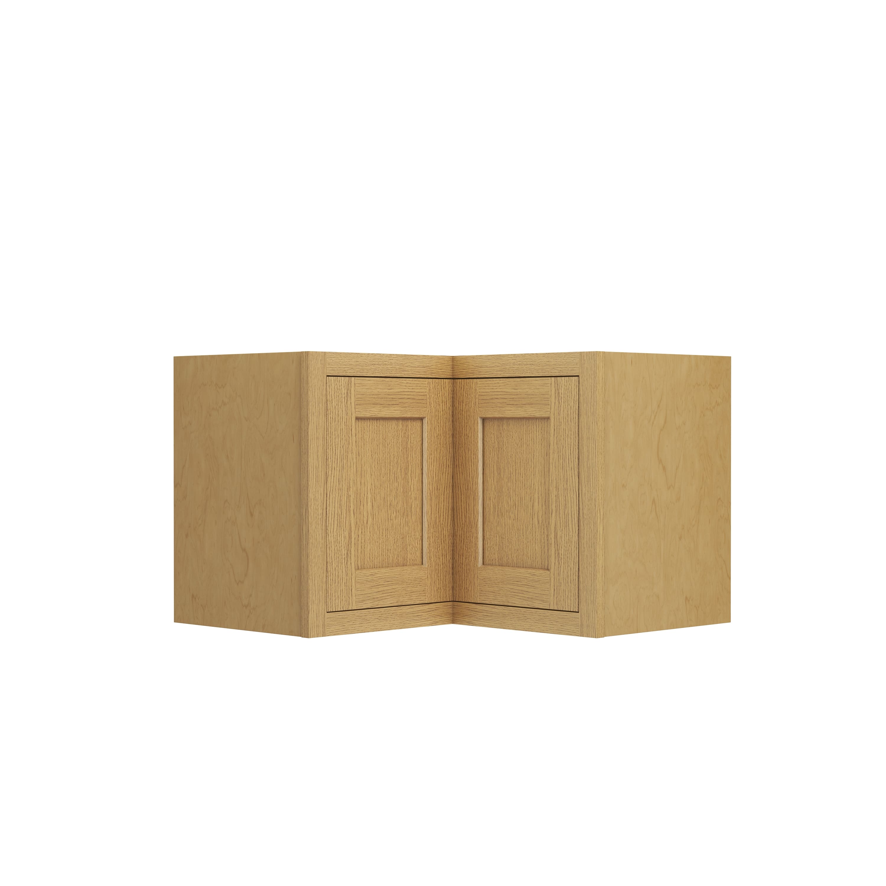 Inset Hazelnut Oak RTA 25.5"W x 18-42"H x 13.5"D 3-Size Easy Reach Wall Cabinet with 2-3 shelves
