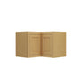 Inset Hazelnut Oak RTA 25.5"W x 18-42"H x 13.5"D 3-Size Easy Reach Wall Cabinet with 2-3 shelves