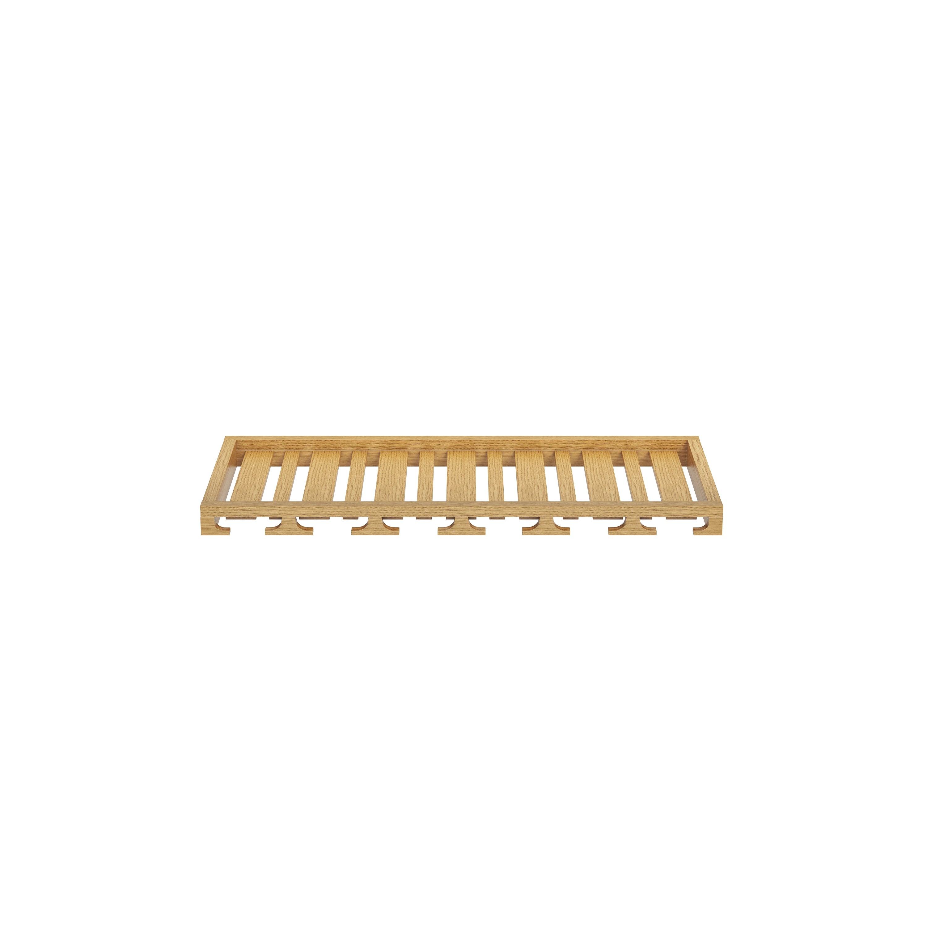 Inset Hazelnut Oak RTA 30-36"W x 1.63"H x 13.5"D 2-Size Wall Glass Hanger
