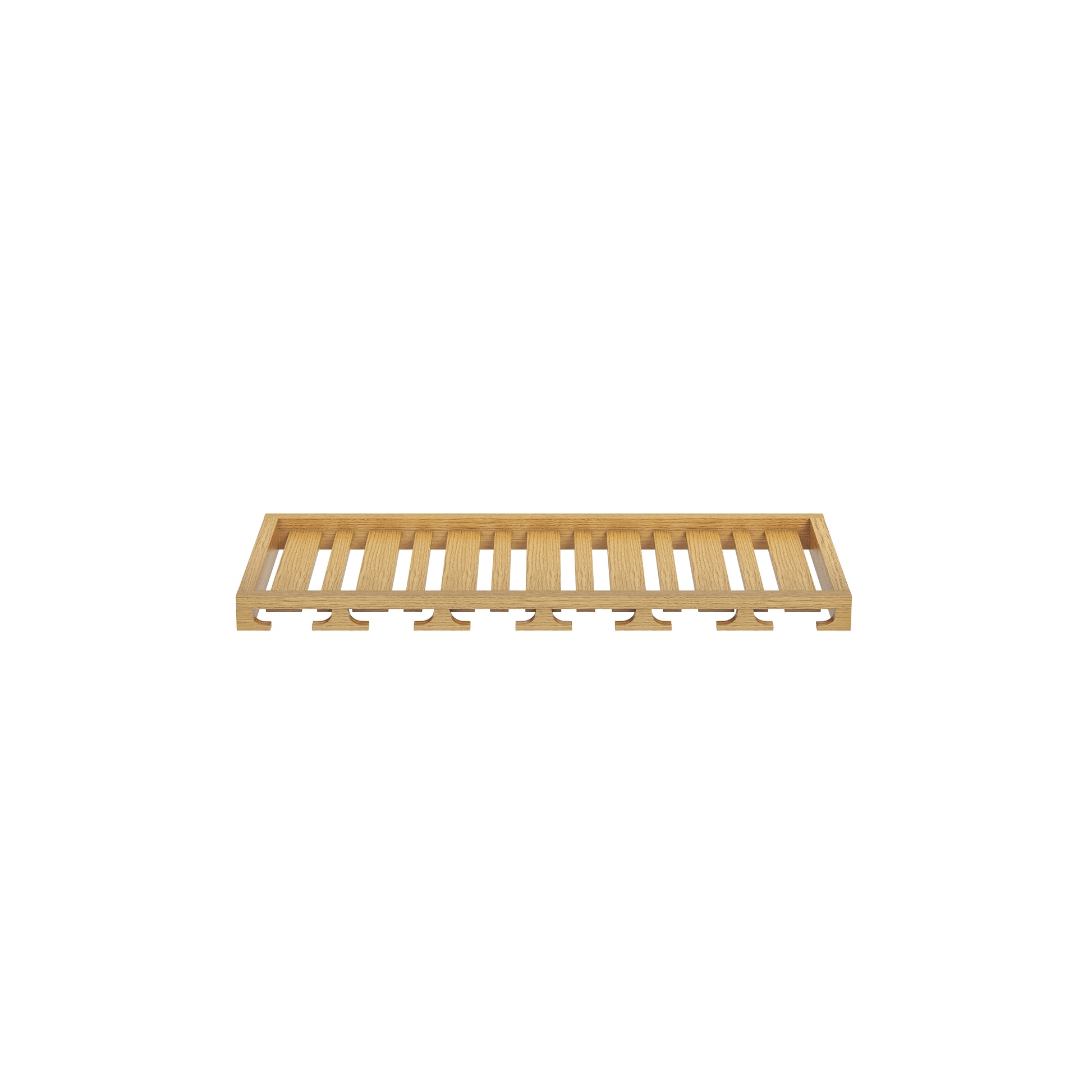 Inset Hazelnut Oak RTA 30-36"W x 1.63"H x 13.5"D 2-Size Wall Glass Hanger