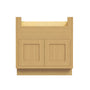 Inset Hazelnut Oak RTA 33-39"W x 34.5"H x 25"D 3-Size Farm Sink Base Cabinet with 2 Doors