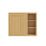 Inset Hazelnut Oak RTA 36"W x 30-42"H x 13.5"D 3-Size Blind Corner Wall Cabinet with 2-3 Shelves