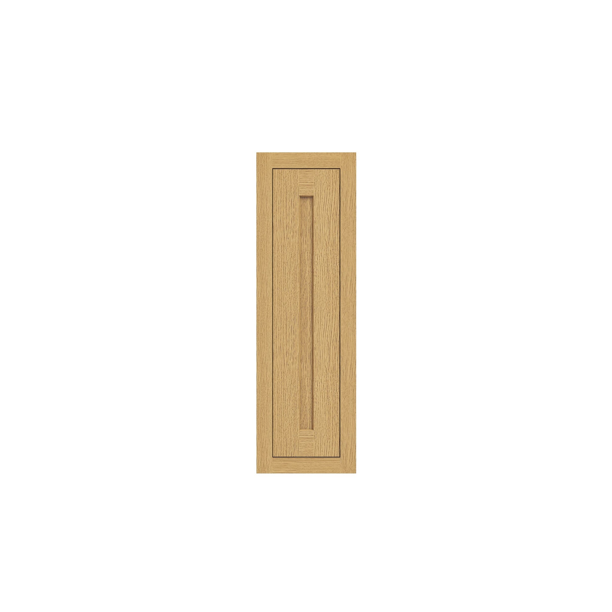 Inset Hazelnut Oak RTA 9-21"W x 30-42"H x 13.5"D 15-Size Single Door Wall Cabinet