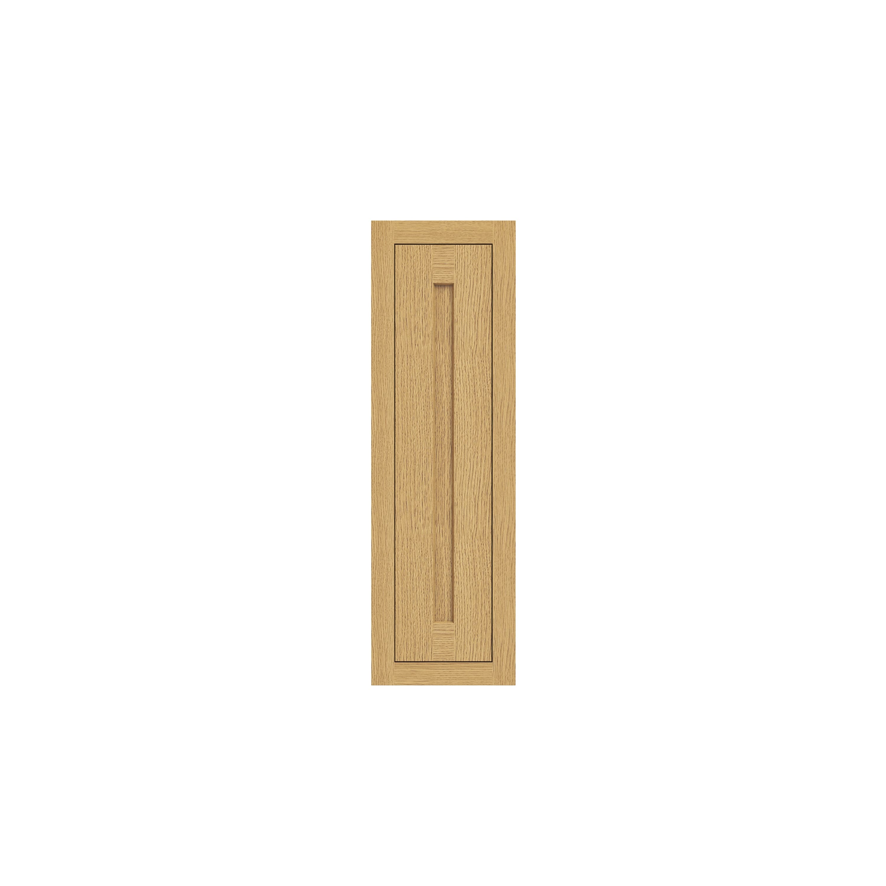 Inset Hazelnut Oak RTA 9-21"W x 30-42"H x 13.5"D 15-Size Single Door Wall Cabinet