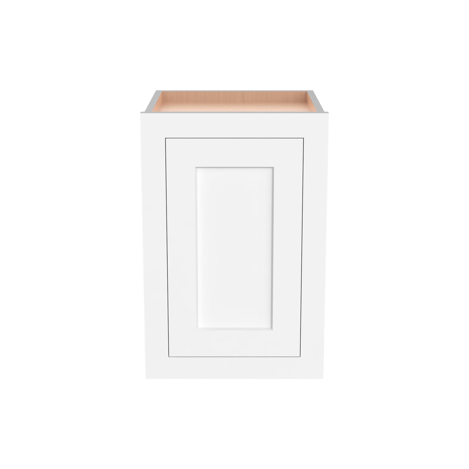 Inset Origami White RTA 12-21"W x 18"H x 13.5"D 4-Size Single Door Wall Cabinet