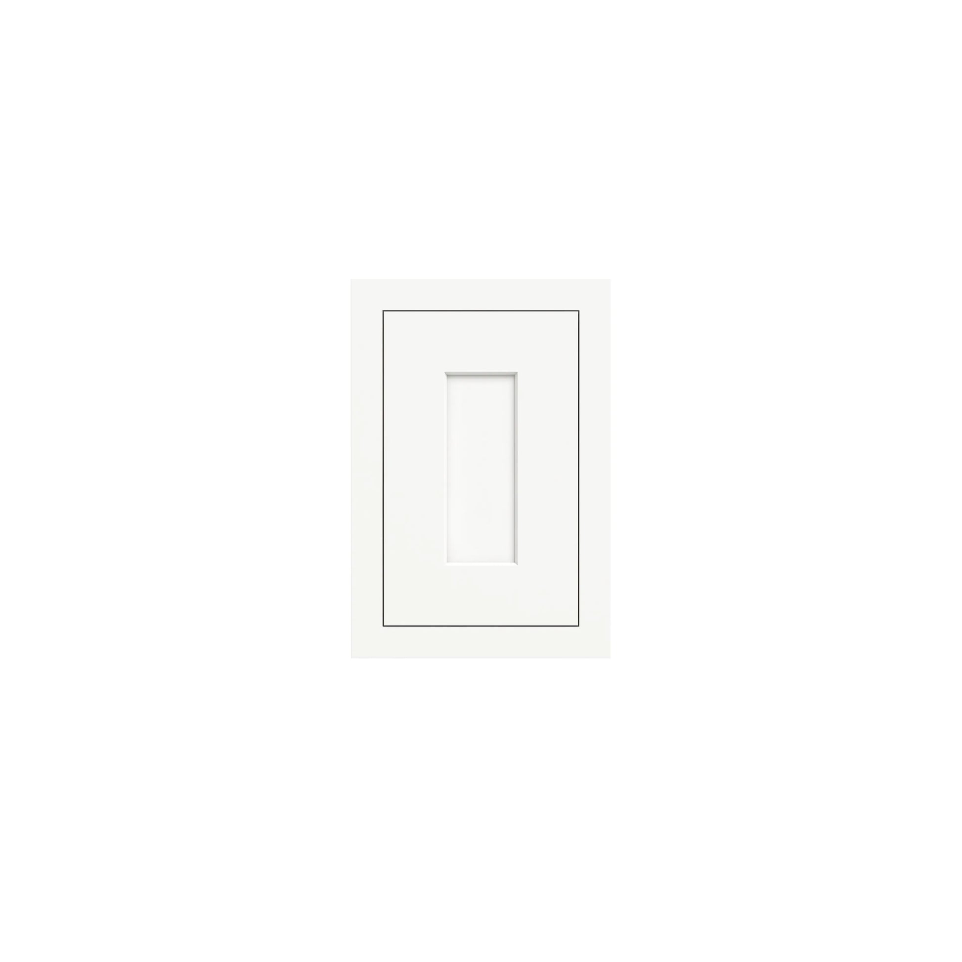 Inset Origami White RTA 12-21"W x 18"H x 13.5"D 4-Size Single Door Wall Cabinet