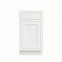 Inset Origami White RTA 12-21"W x 34.5"H x 25"D 4-Size Single Drawer Base Cabinet with 1 Door