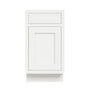 Inset Origami White RTA 18"W x 34.5"H x 25"D Base Waste Basket Cabinet with 2 Bins