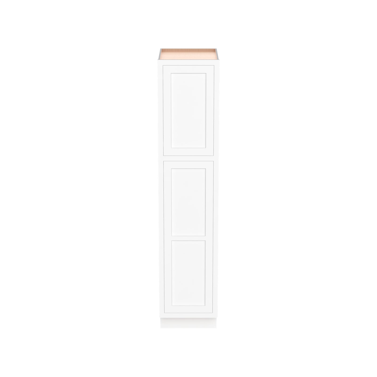 Inset Origami White RTA 18"W x 84-96"H x 25"D 3-Size Pantry Cabinet with 2 Doors and 4 Shelves