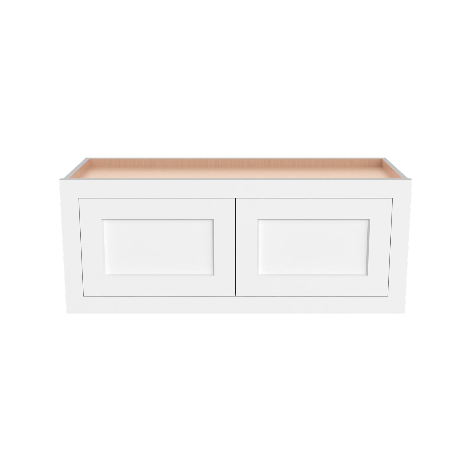Inset Origami White RTA 24-36"W x 12-24"H x 13.5"D 10-Size Double Doors Wall Cabinet