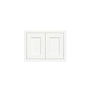 Inset Origami White RTA 24-36"W x 12-24"H x 13.5"D 10-Size Double Doors Wall Cabinet