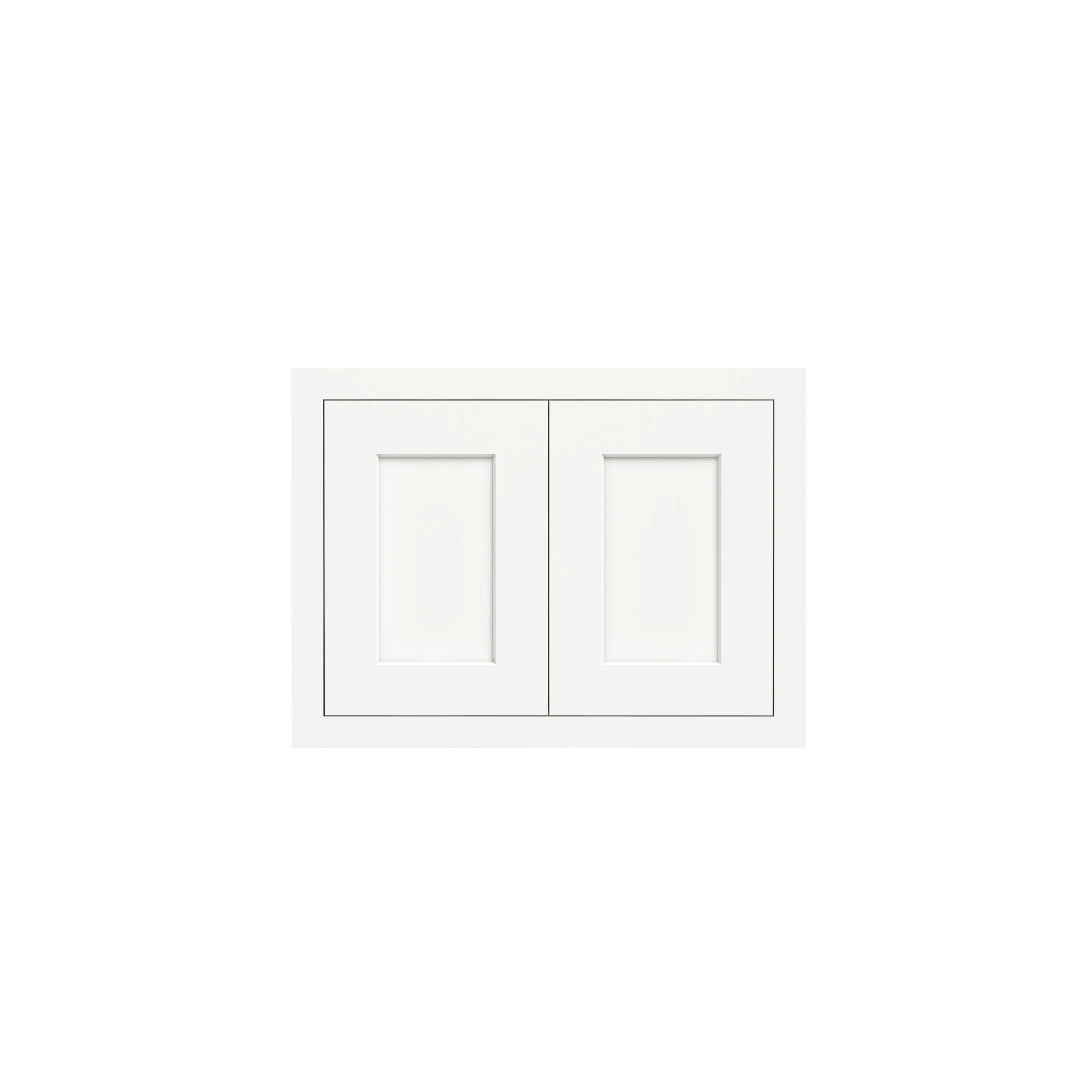 Inset Origami White RTA 24-36"W x 12-24"H x 13.5"D 10-Size Double Doors Wall Cabinet