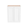 Inset Origami White RTA 24-36"W x 30-42"H x 13.5"D 15-Size Double Doors Wall Cabinet