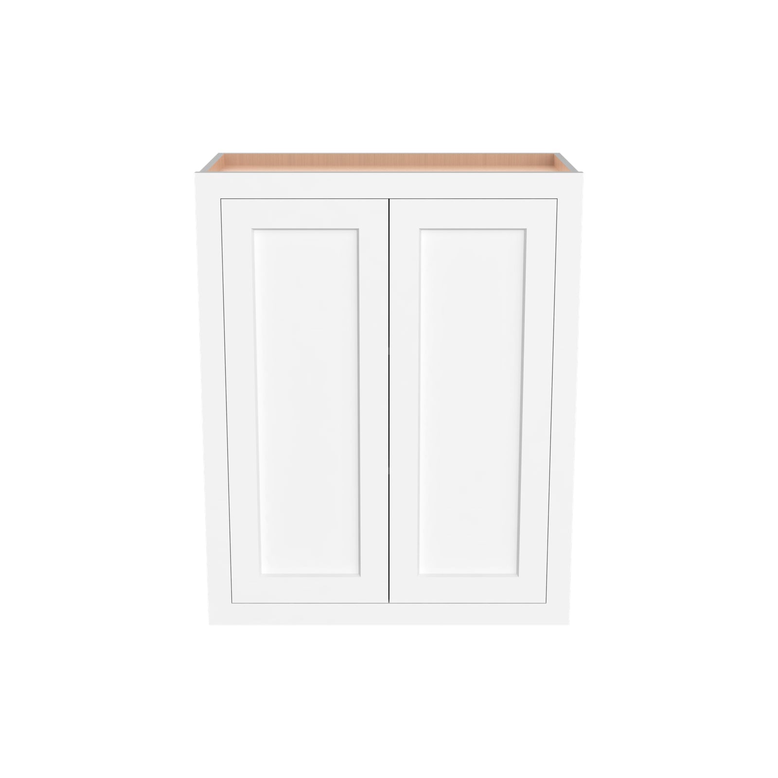Inset Origami White RTA 24-36"W x 30-42"H x 13.5"D 15-Size Double Doors Wall Cabinet
