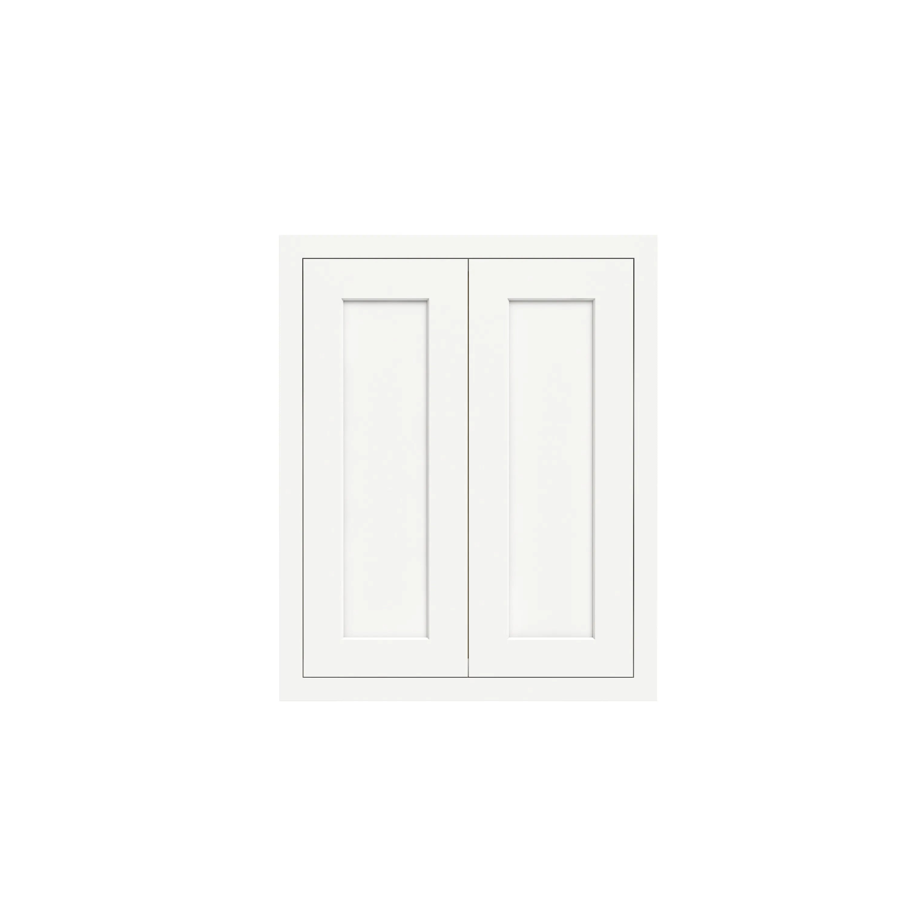 Inset Origami White RTA 24-36"W x 30-42"H x 13.5"D 15-Size Double Doors Wall Cabinet