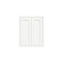 Inset Origami White RTA 24-36"W x 30-42"H x 13.5"D 15-Size Double Doors Wall Cabinet