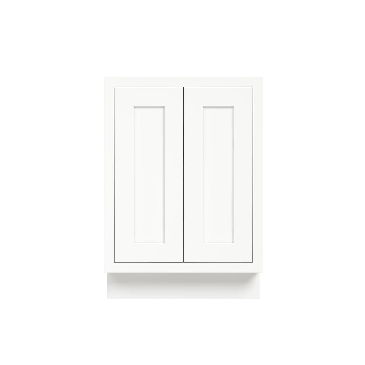 Inset Origami White RTA 24-36"W x 34.5"H x 25"D 5-Size Full Height Double Doors Base Cabinet
