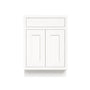 Inset Origami White RTA 24-36"W x 34.5"H x 25"D 5-Size Single Drawer Base Cabinet with 2 Doors