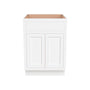 Inset Origami White RTA 24-36"W x 34.5"H x 25"D 5-Size Sink Base Cabinet with 2 Doors and 1 False Drawer