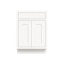 Inset Origami White RTA 24-36"W x 34.5"H x 25"D 5-Size Sink Base Cabinet with 2 Doors and 1 False Drawer