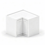 Inset Origami White RTA 25.5"W x 18-42"H x 13.5"D 3-Size Easy Reach Wall Cabinet with 2-3 shelves
